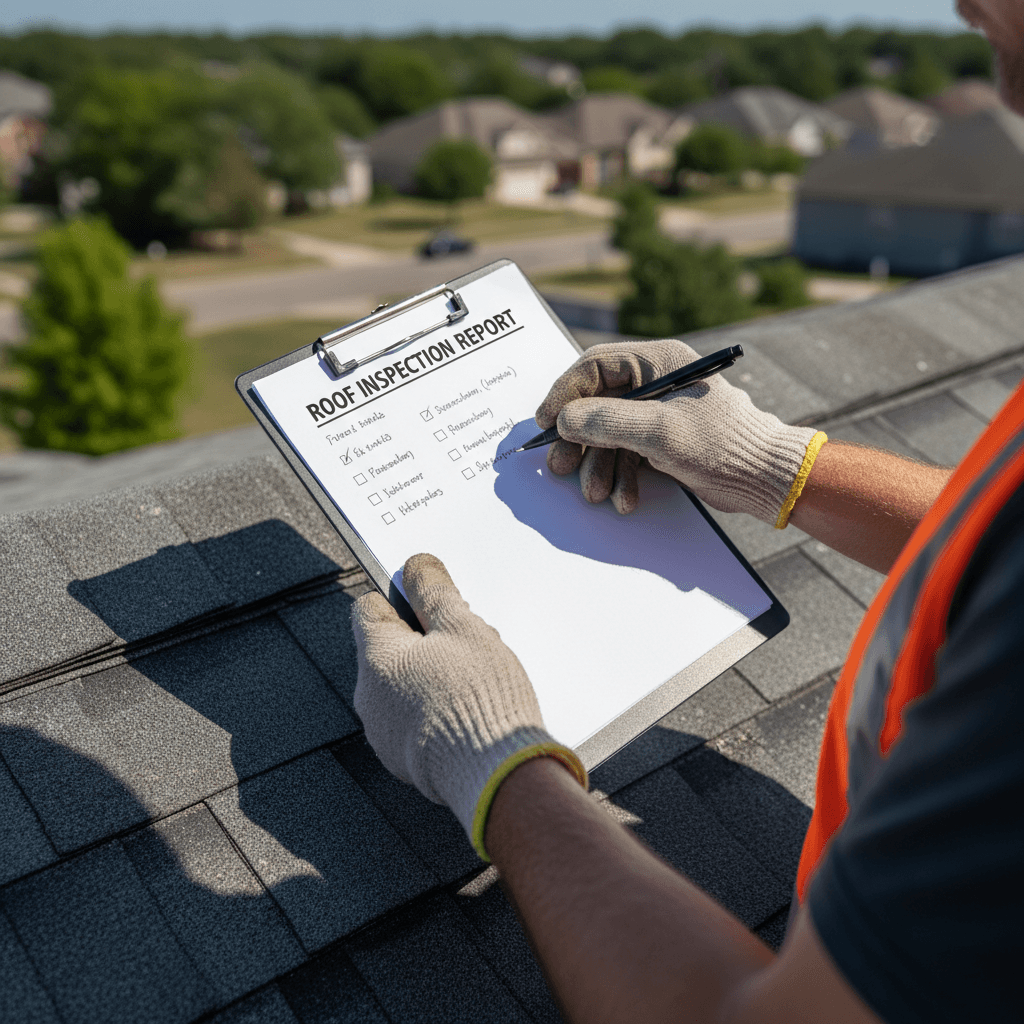 Northline Property Works contractor reviewing work details with a homeowner